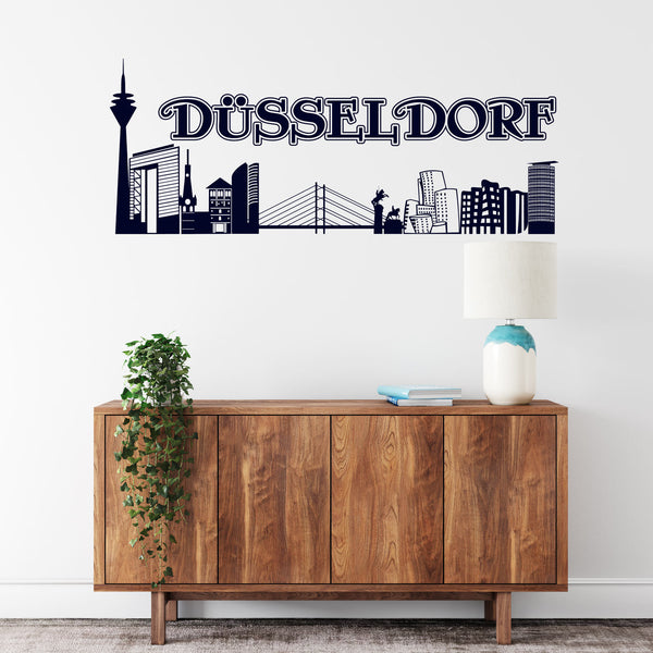 Wandtattoo Skyline Stadt DÜSSELDORF NRW Panorama Deutschland - Sunnywall - Individualität trifft Design