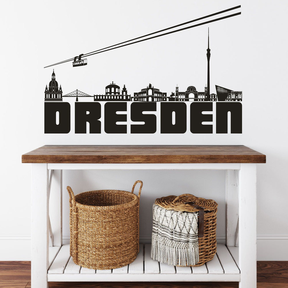 Wandtattoo Skyline Stadt DRESDEN Sachsen Panorama Deutschland - Sunnywall - Individualität trifft Design