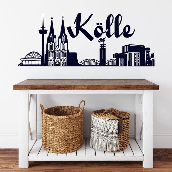 Wandtattoo Skyline Stadt KÖLN Kölle NRW Panorama Deutschland Sehenswürdigkeiten - Sunnywall - Individualität trifft Design