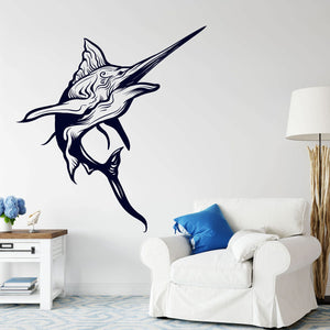 Wandtattoo Maritim – Majestätischer Schwertfisch in der Meereswelt | Wandaufkleber mit Ozean- und Meerestieren - Sunnywall - Individualität trifft Design