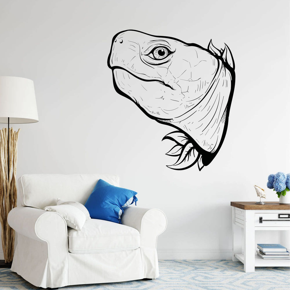 Wandtattoo Maritim – Majestätische Riesen Schildkröte in der Meereswelt | Wandaufkleber mit Ozean- und Meerestieren - Sunnywall - Individualität trifft Design