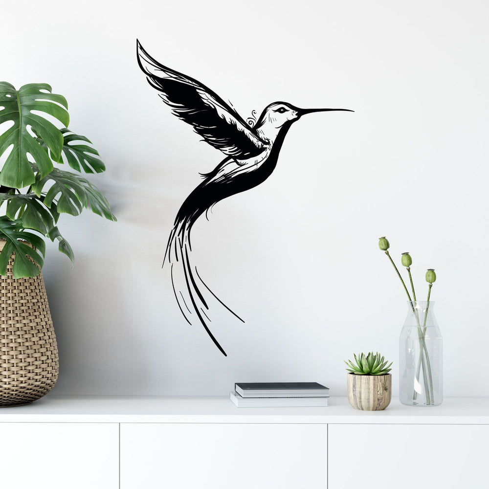 Wandtattoo Kolibri – Eleganter Vogel im Flug | Wandaufkleber für Natur- und Tierliebhaber - Sunnywall - Individualität trifft Design