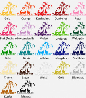 Wandtattoo Schriftzug Topfgucker – Giraffen & Katze mit Regenschirm | Lustiger Wandaufkleber für die Küche - Sunnywall - Individualität trifft Design