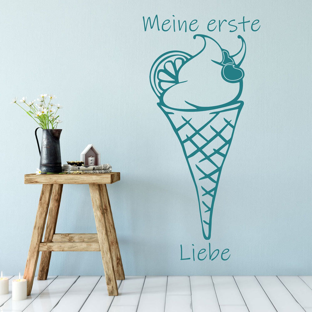 Wandtattoo Eiscreme – Süße Eiswaffel mit Liebe zum Detail | Perfekte Wanddekoration für Eisliebhaber - Sunnywall - Individualität trifft Design
