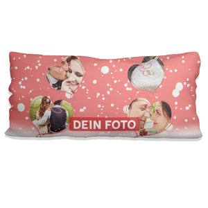Fotokissen mit Herz - Rahmen 80 x 40 cm Dein Foto/ Grafik - Sunnywall - Individualität trifft Design