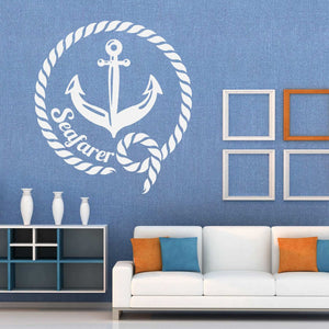 Wandtattoo Maritim – Anker mit Tau Nautical-Style | Wandaufkleber für Ozean- & Meeresliebhaber - Sunnywall - Individualität trifft Design