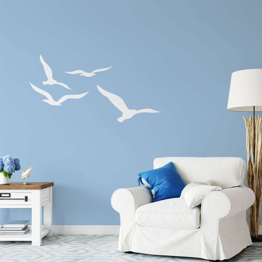 Wandtattoo Maritim – Möwen Vogelscharm Vögel | Wandaufkleber für Ozean- & Meeresliebhaber - Sunnywall - Individualität trifft Design