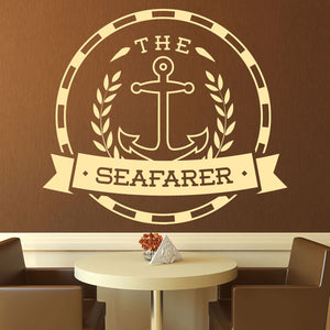 Wandtattoo Maritim -  Seafarer Anker Emblem Nautical-Style | Wandaufkleber für Ozean- & Meeresliebhaber - Sunnywall - Individualität trifft Design