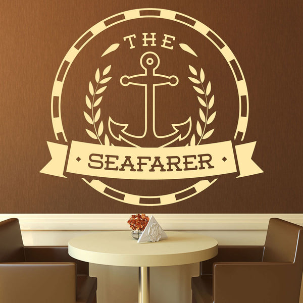 Wandtattoo Maritim -  Seafarer Anker Emblem Nautical-Style | Wandaufkleber für Ozean- & Meeresliebhaber - Sunnywall - Individualität trifft Design