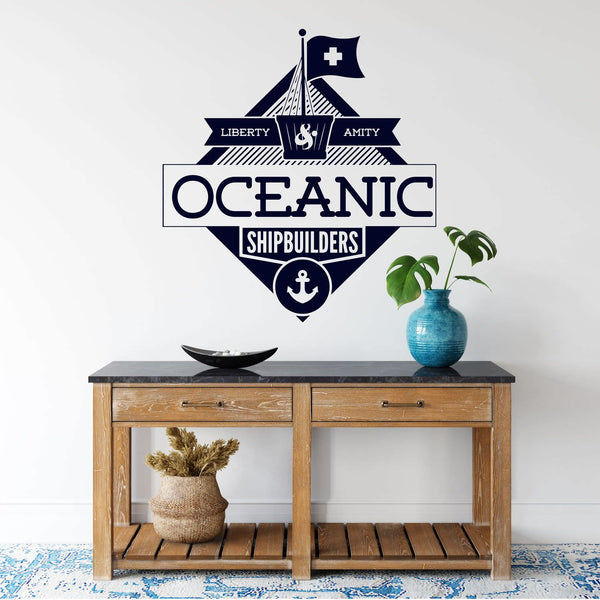 Wandtattoo Maritim - Nautical Oceanic Shipbuilders Anker Nautical-Style | Wandaufkleber für Ozean- & Meeresliebhaber - Sunnywall - Individualität trifft Design