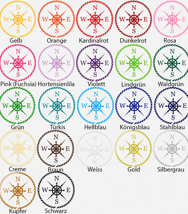 Wandtattoo Maritim – Windrose Tau Seil Kompass | Nautik Wandaufkleber für Ozean- & Meeresliebhaber - Sunnywall - Individualität trifft Design