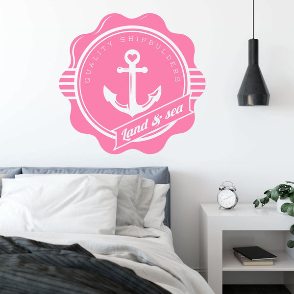 Wandtattoo Maritim - Nautical Anker Land and Sea Nautical-Style | Wandaufkleber für Ozean- & Meeresliebhaber - Sunnywall - Individualität trifft Design