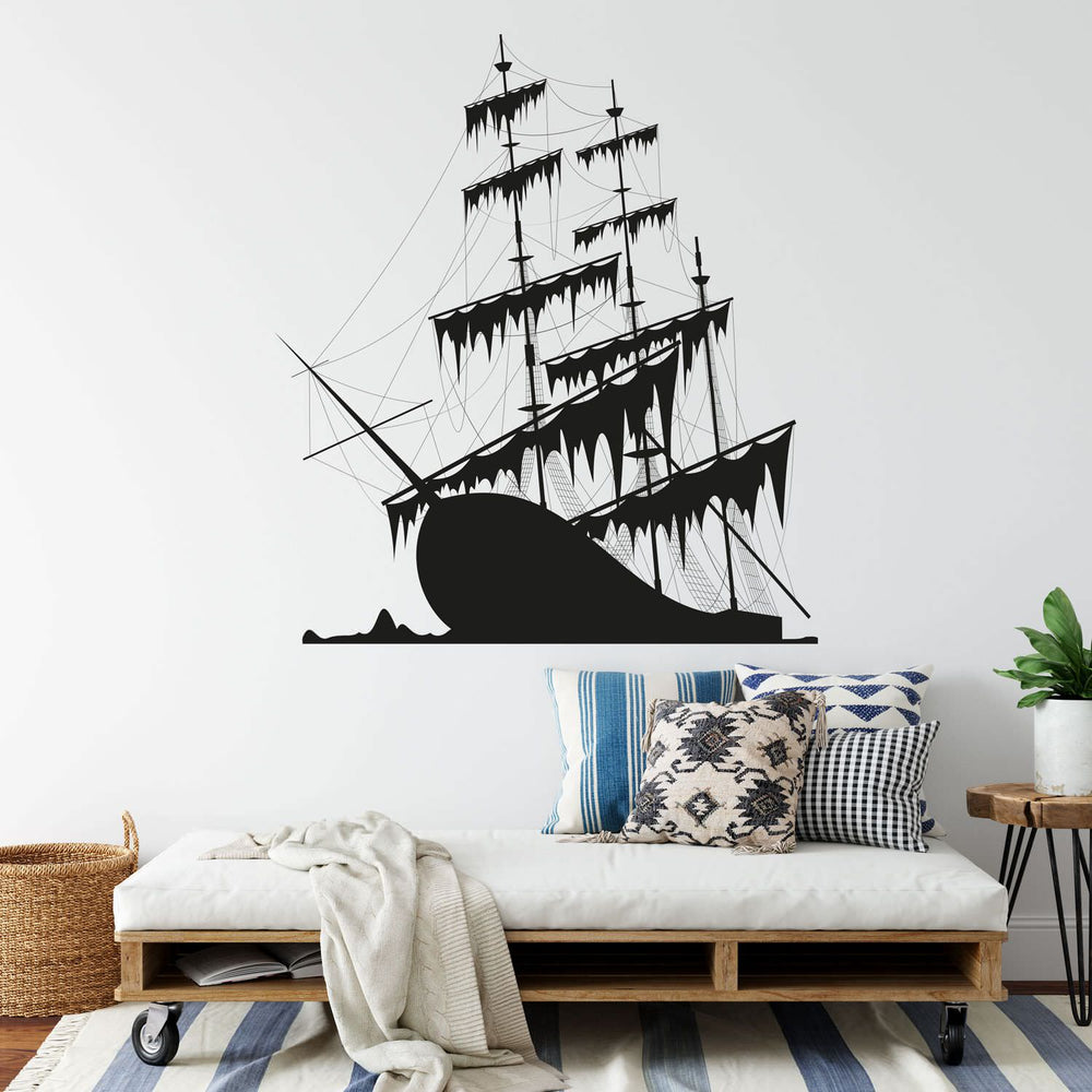 Wandtattoo Maritim – Segelschiff Schiff Geisterschiff Wrack Flying Dutchman | Nautik Wandaufkleber für Ozean- & Meeresliebhaber - Sunnywall - Individualität trifft Design