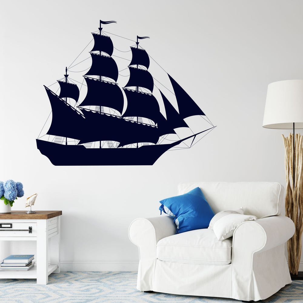 Wandtattoo Maritim – Großsegler Großes Segelschiff Schiff Vollschiff | Nautik Wandaufkleber für Ozean- & Meeresliebhaber - Sunnywall - Individualität trifft Design