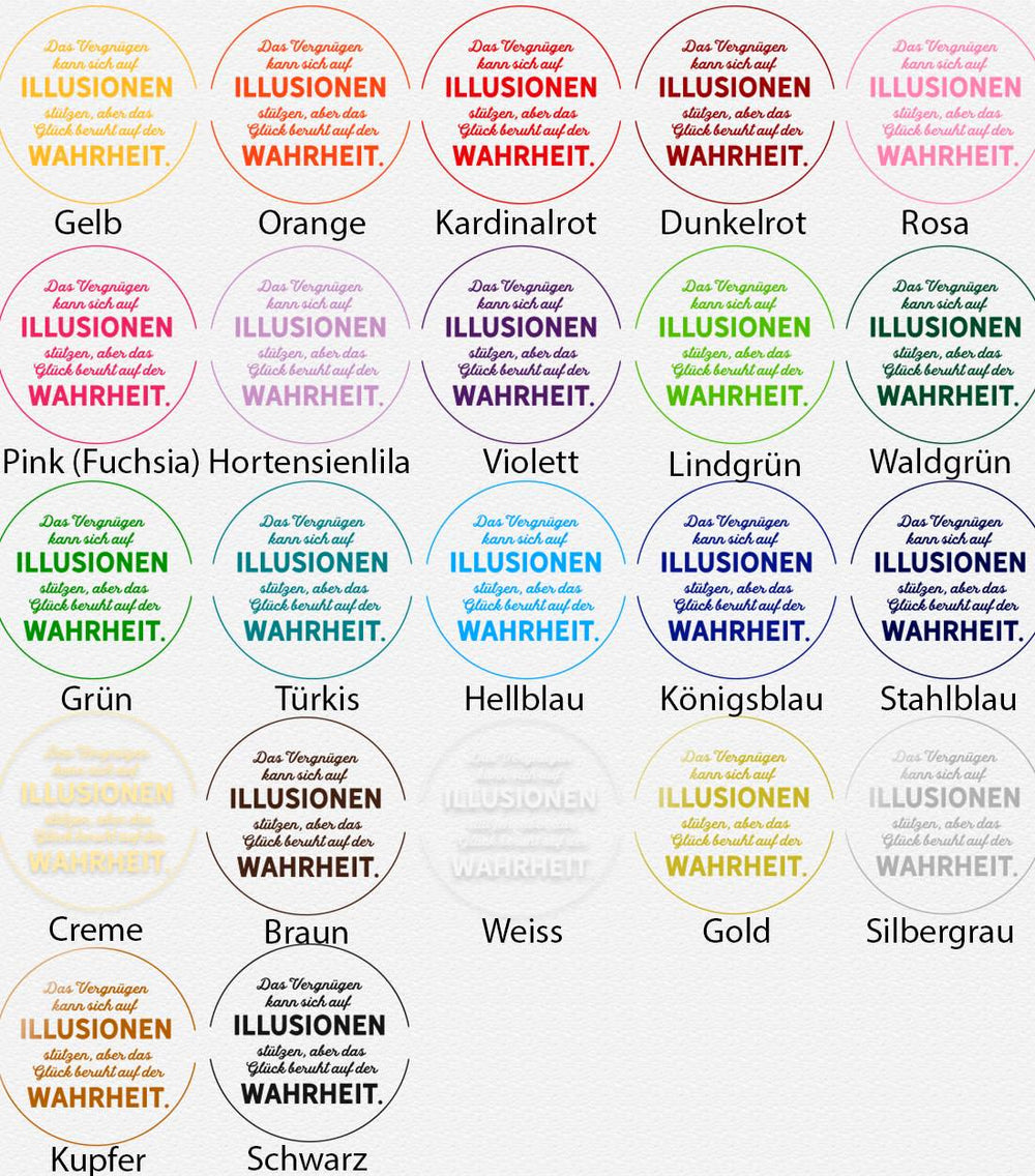 Wandtattoo Spruch - Das Vergnügen kann sich auf Illusionen stützen, aber das Glück beruht auf der Wahrheit | Inspirierender Wandaufkleber Wandspruch - Sunnywall - Individualität trifft Design