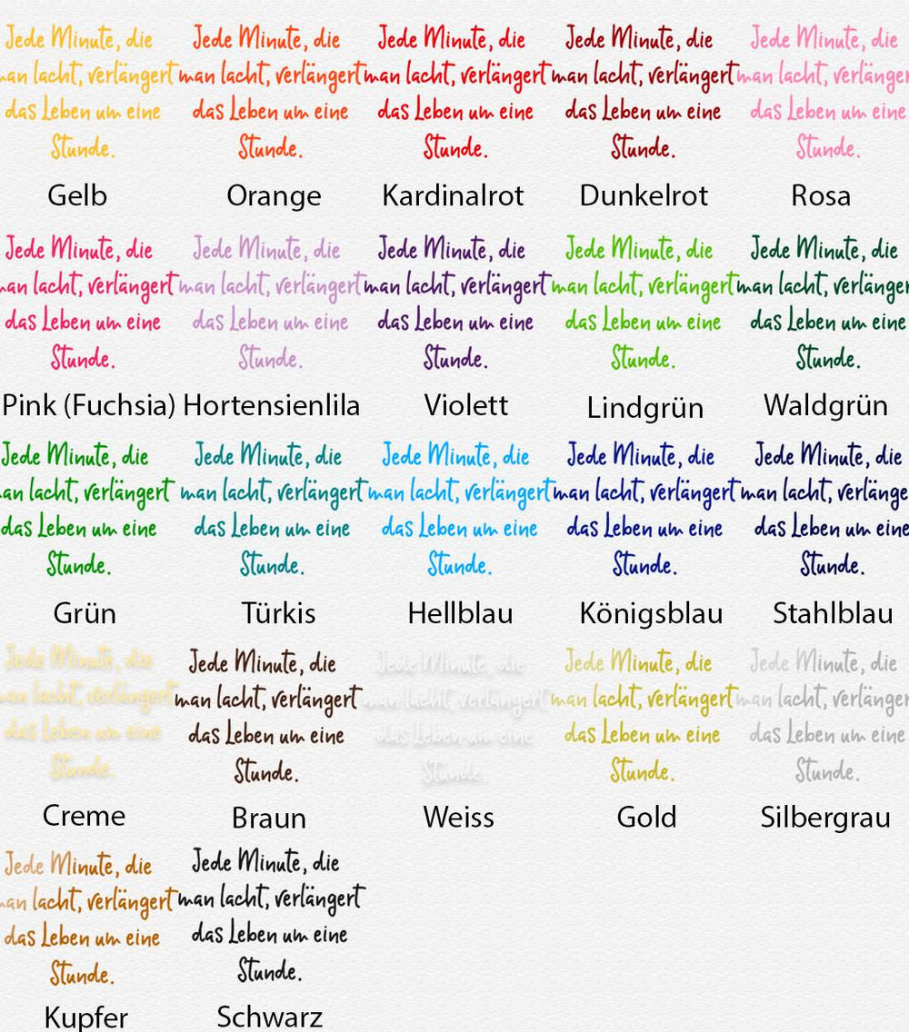 Wandtattoo Spruch - Jede Minute, die man lacht, verlängert das Leben um eine Stunde | Inspirierender Wandaufkleber Wandspruch - Sunnywall - Individualität trifft Design