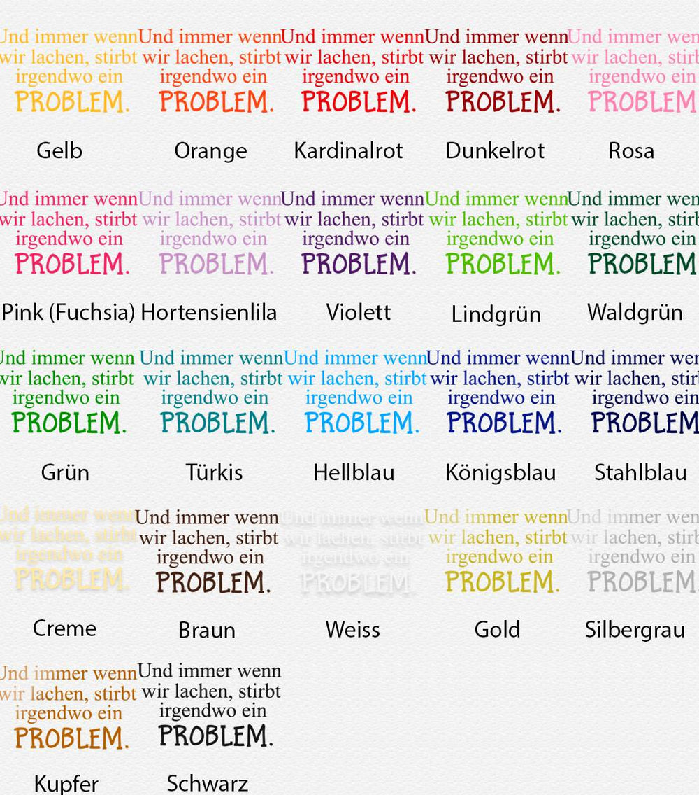 Wandtattoo Spruch - Und immer wenn wir lachen, stirbt irgendwo ein Problem | Inspirierender Wandaufkleber Wandspruch - Sunnywall - Individualität trifft Design