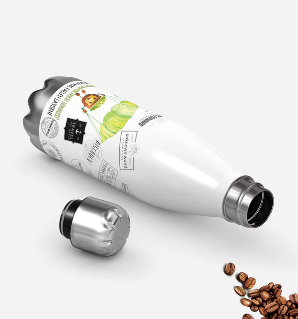 Thermosflasche 500 ml – Kastanien-Fallschirmspringer - Sunnywall - Individualität trifft Design