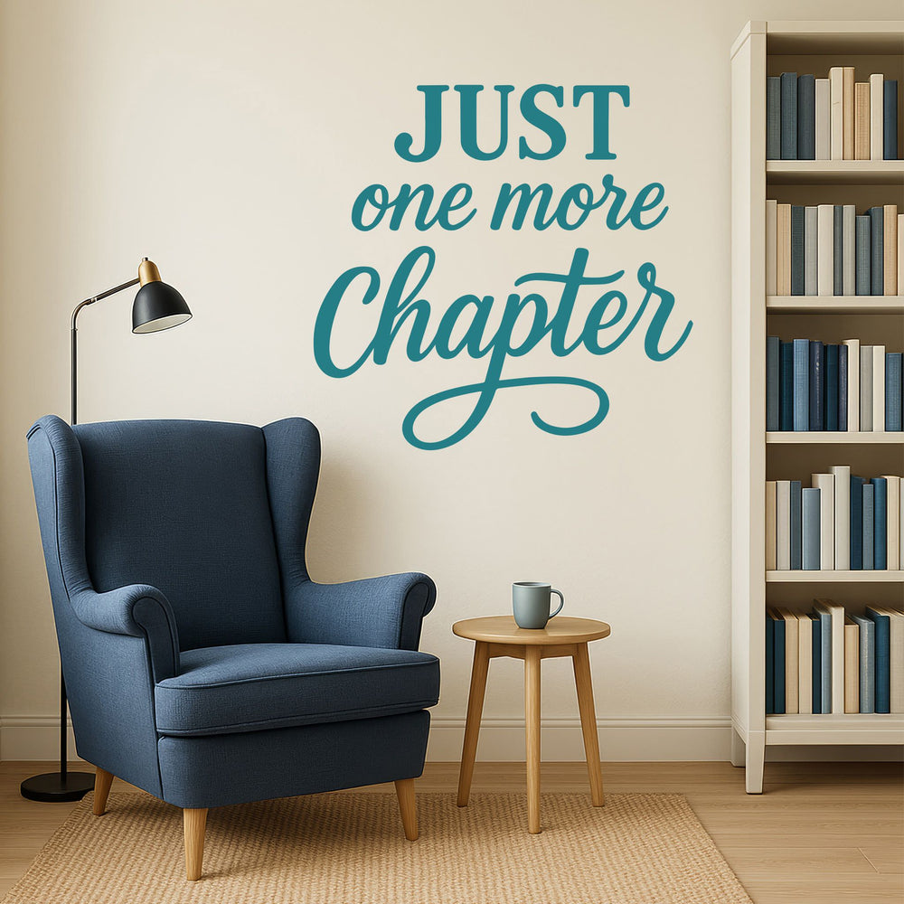 Wandtattoo Spruch Bücher Englisch – „Just one more Chapter“