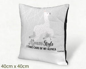 Alpaka Kissen pillow I take care of my Alpaca Style Sunnywall