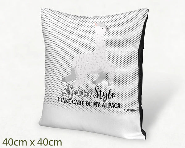 Alpaka Kissen pillow I take care of my Alpaca Style Sunnywall