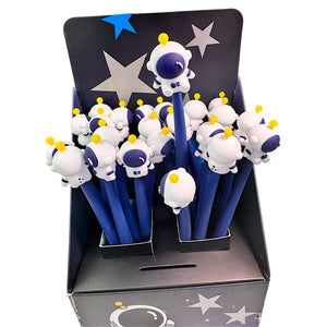 Astronaut Gelstift - verspielter Wackel-Schreibstift mit flexiblem Stiftende