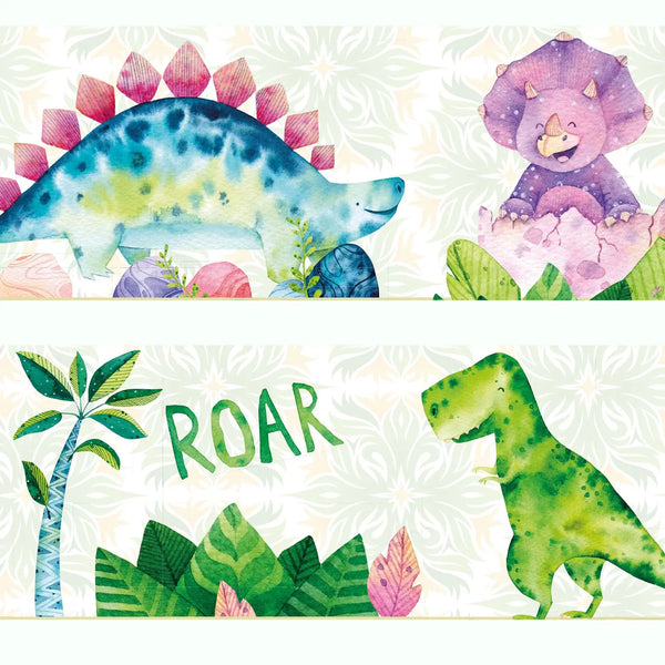 Dinosaurier Dino Kids Bordüre Wandbordüre Sunnywall