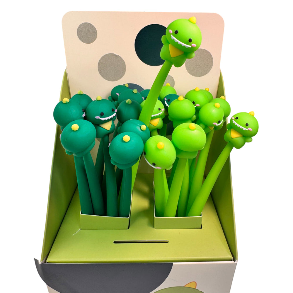 Dino Gelstift T-Rex - verspielter Wackel-Schreibstift mit flexiblem Stiftende