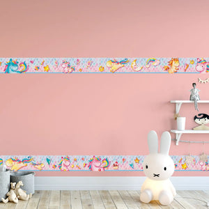 Einhorn Bordüre Wandbordüre Sunnywall