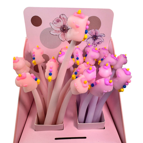 Einhorn Gelstift - verspielter Wackel-Schreibstift mit flexiblem Stiftende