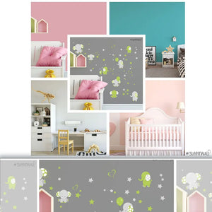 Elefant Baby - Wandtattoo Kinderzimmer Baby Wandaufkleber Sunnywall