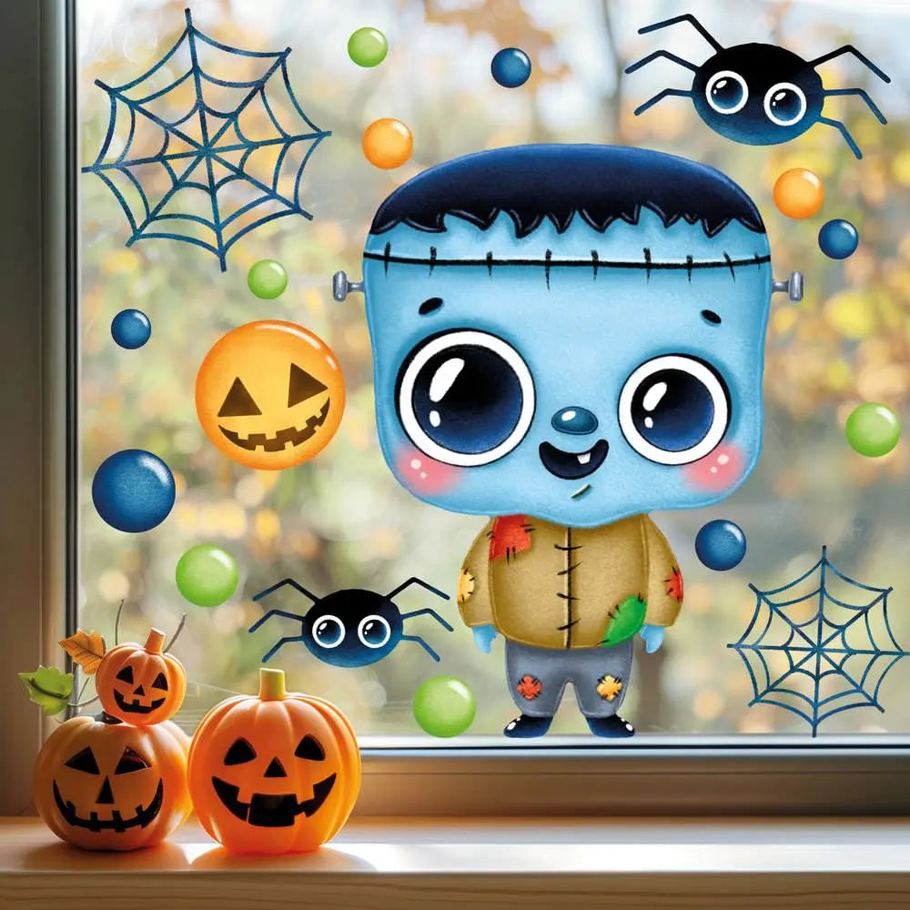 Fensterbild | Halloween Frankenstein| Fenster Dekoration Sunnywall