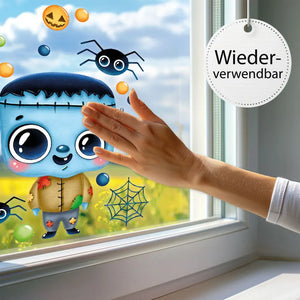 Fensterbild | Halloween Frankenstein| Fenster Dekoration Sunnywall