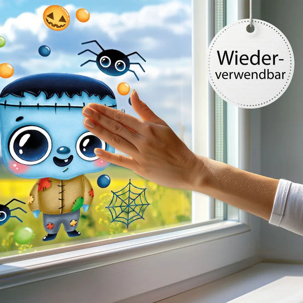 Fensterbild | Halloween Frankenstein| Fenster Dekoration Sunnywall