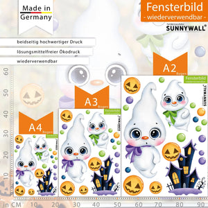 Fensterbild | Halloween Gespenst | Fenster Dekoration Sunnywall