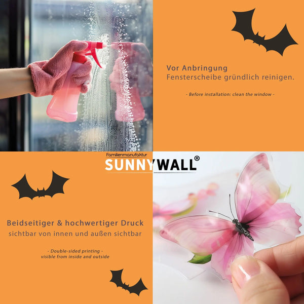 Fensterbild | Halloween Gruselige Kürbisse | Fenster Dekoration Sunnywall