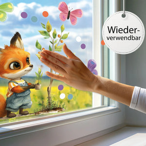 Fensterbild | Kleiner Fuchs im Gärtnerglück Sunnywall