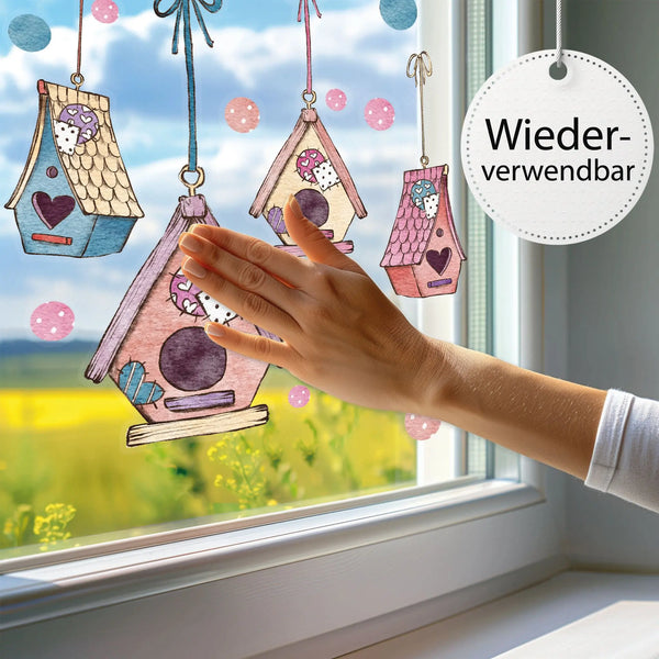 Fensterbild | Zauberhafte Vogelhäuschen Vogelhaus Sunnywall