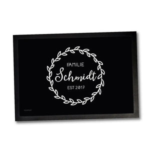 Fußmatte Familie EST Wunschname + Jahr personalisiert Sunnywall