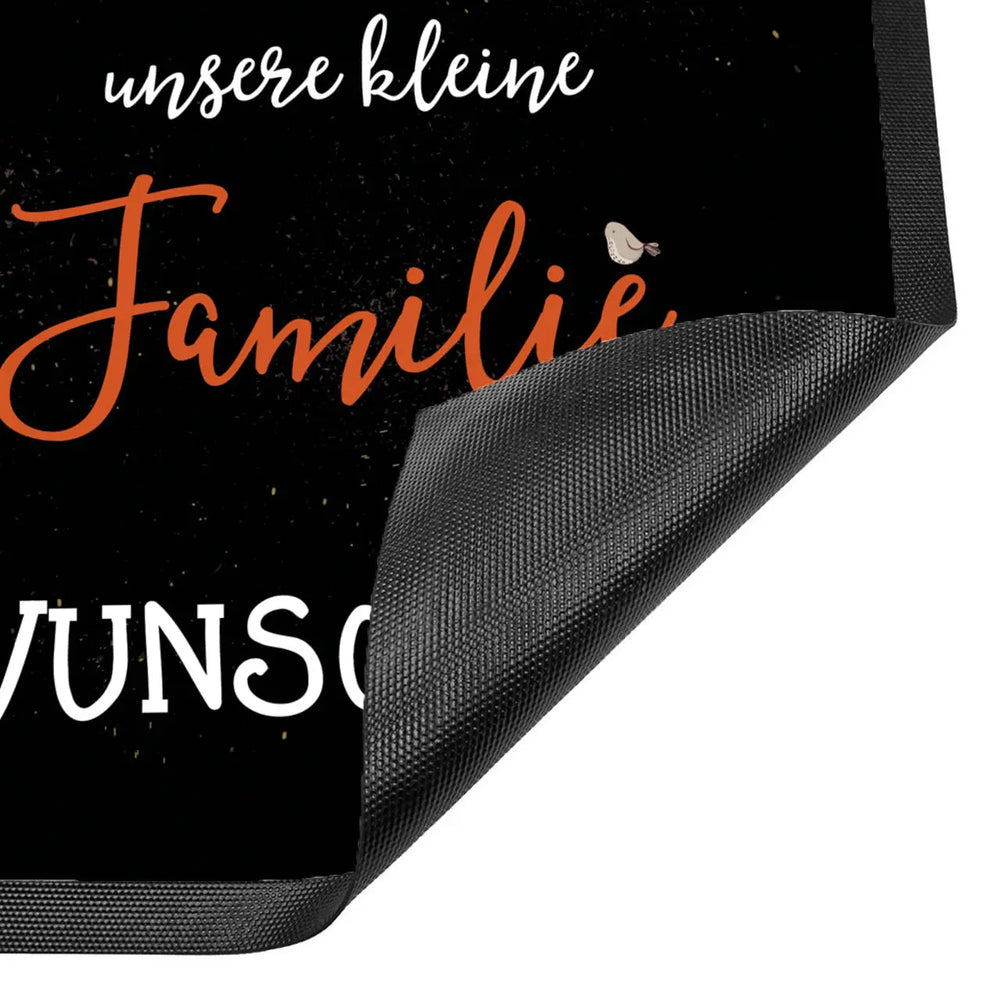 Fußmatte Fuchs Maus - Glück ist unsere kleine Familie - DEIN WUNSCHNAME - individuell personalisiert Sunnywall