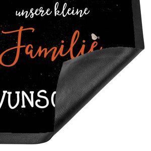 Fußmatte Fuchs Maus - Glück ist unsere kleine Familie - DEIN WUNSCHNAME - individuell personalisiert Sunnywall