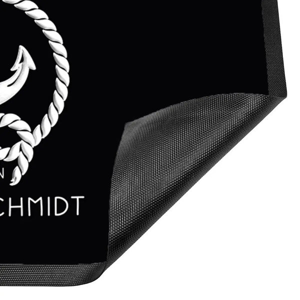 Fußmatte Heimathafen von Name & Name personalisiert Maritim Sunnywall