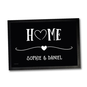 Fußmatte Home mit Wunschnamen personalisiert Sunnywall