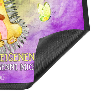 Fußmatte Igel Schmetterling Ich lebe in meiner eigenen Welt Sunnywall
