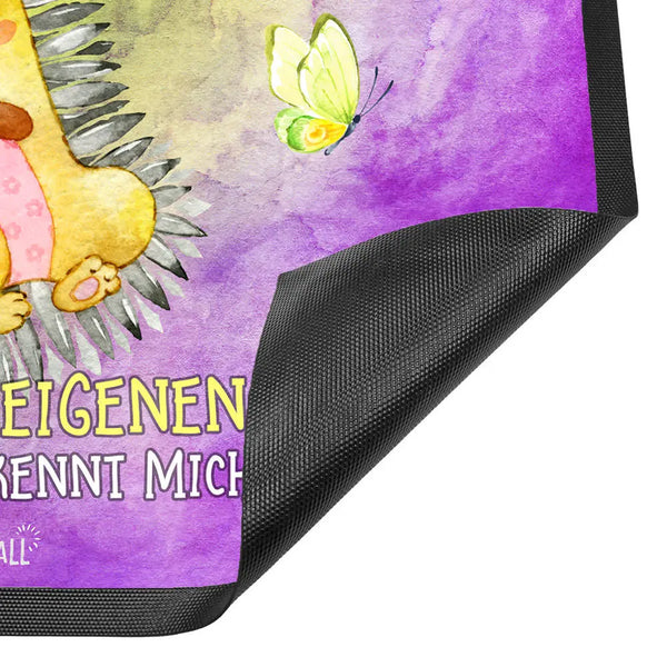 Fußmatte Igel Schmetterling Ich lebe in meiner eigenen Welt Sunnywall