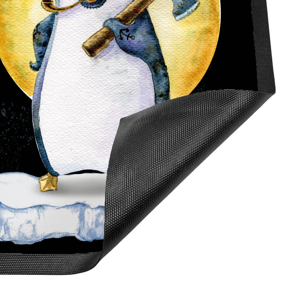 Fußmatte Pinguin Holzfäller - Willkommen bei Familie - DEIN WUNSCHNAME Sunnywall