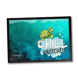 Fußmatte Schildkröte Trinchen - Chill Kröte 50 x 35, 60 x 40, 75 x 50 cm Sunnywall