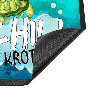 Fußmatte Schildkröte Trinchen - Chill Kröte 50 x 35, 60 x 40, 75 x 50 cm Sunnywall