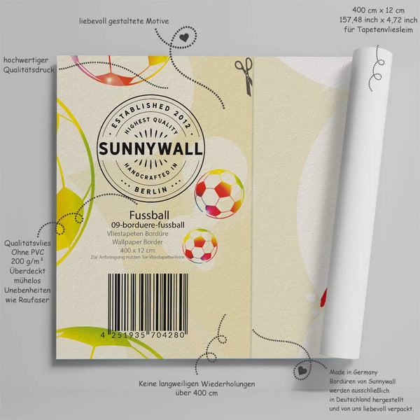 Fussball Bordüre Wandbordüre Sunnywall