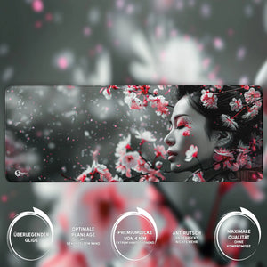Gaming Mauspad XXL | Asian Girl Sakura | PREMIUM-DICKE 4 MM Sunnywall